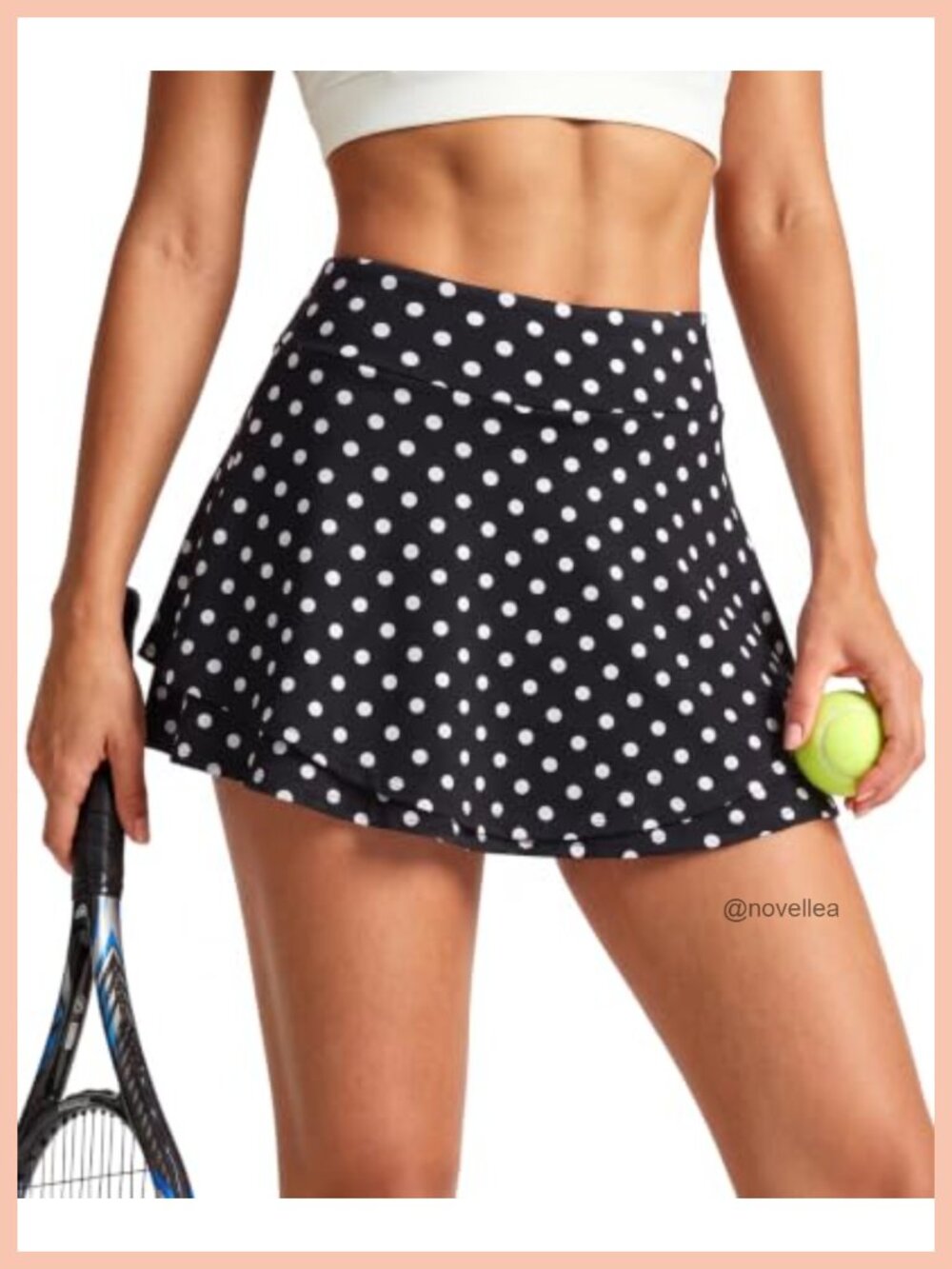 High Waisted Skort A Line Tennis Skirt with Pockets Polyamide Elastane